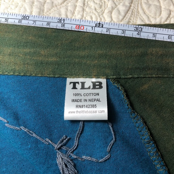 Stonewashed Jersey Wrap Skirt with Embroidery - Picture 3 of 8